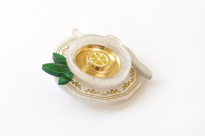 Green Tea Brooch by Laliblue