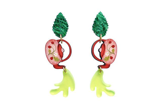 Green Tea Earrings by Laliblue