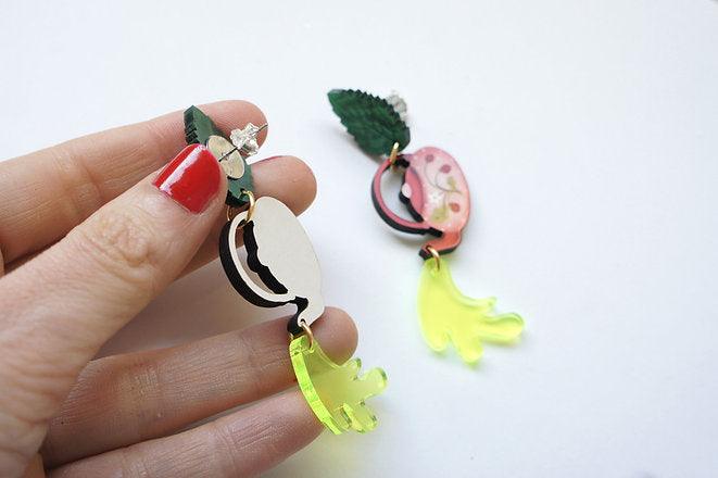 Green Tea Earrings by Laliblue