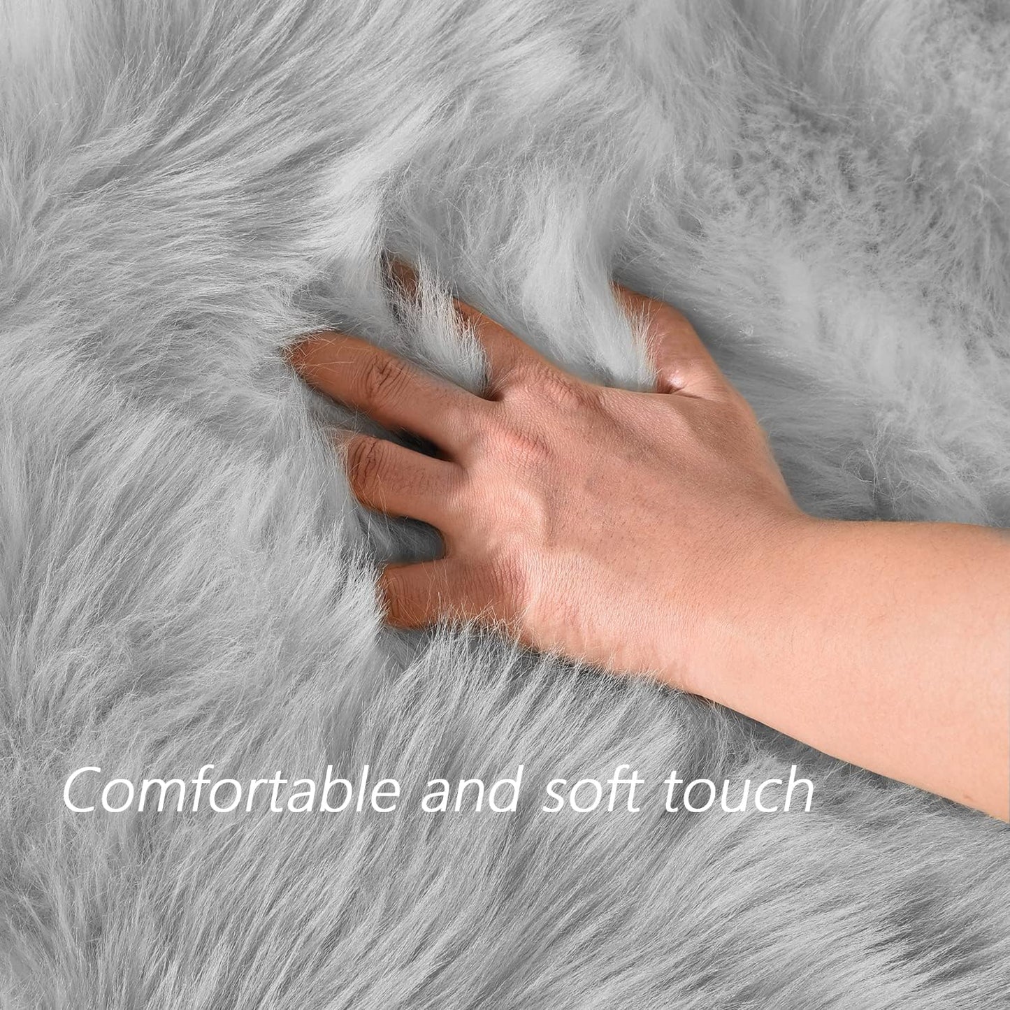 Thicken Faux Fur Rugs Plush Carpet area rug options of 4 colors 3 sizes