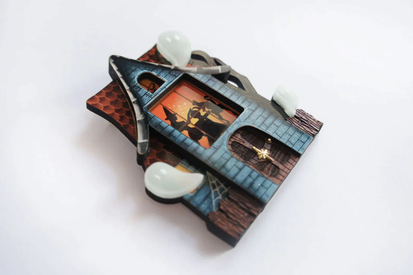Haunted House Halloween Brooch by Laliblue