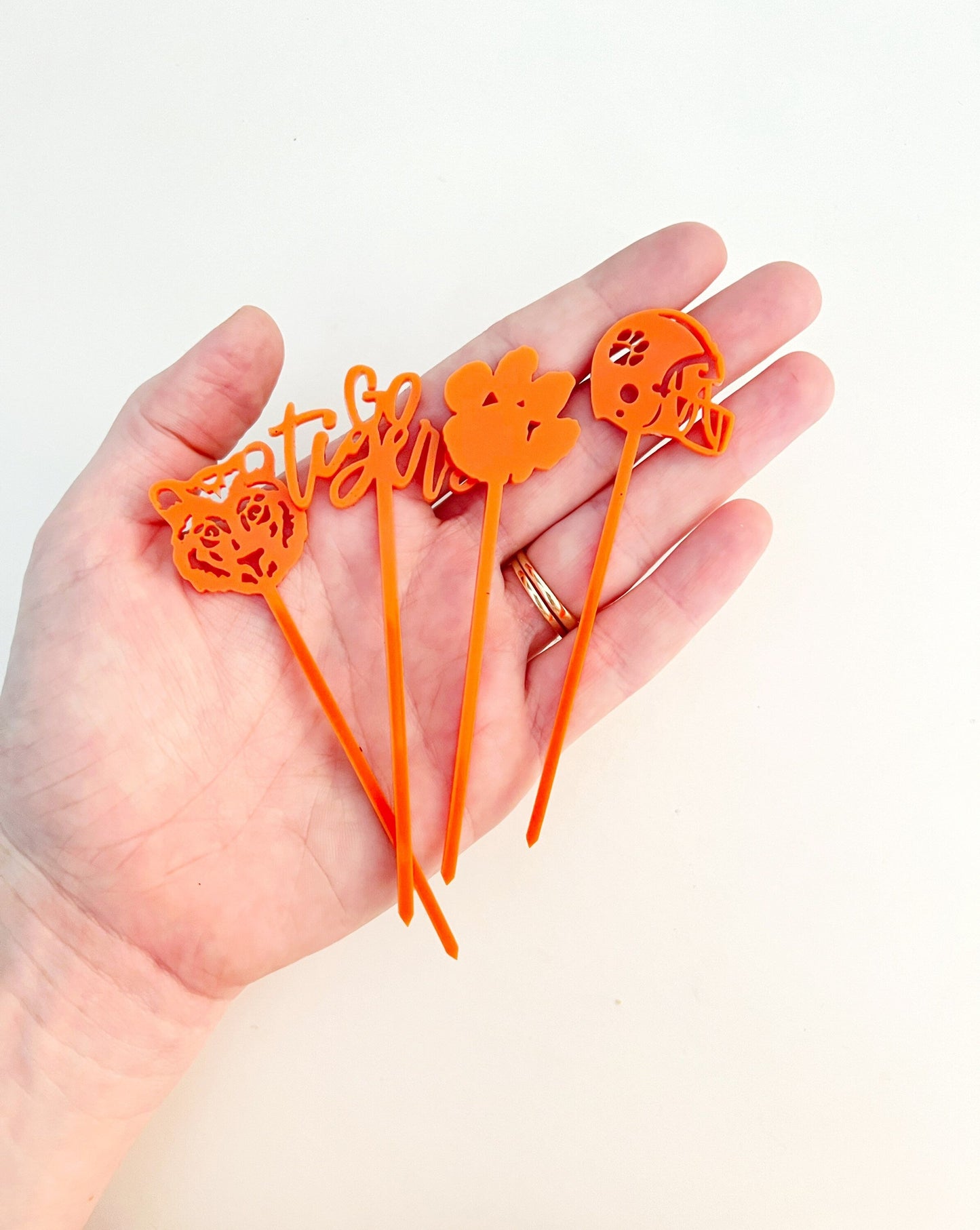Clemson Tailgate Set - Stir Sticks, Cupcake Toppers, and Food Picks