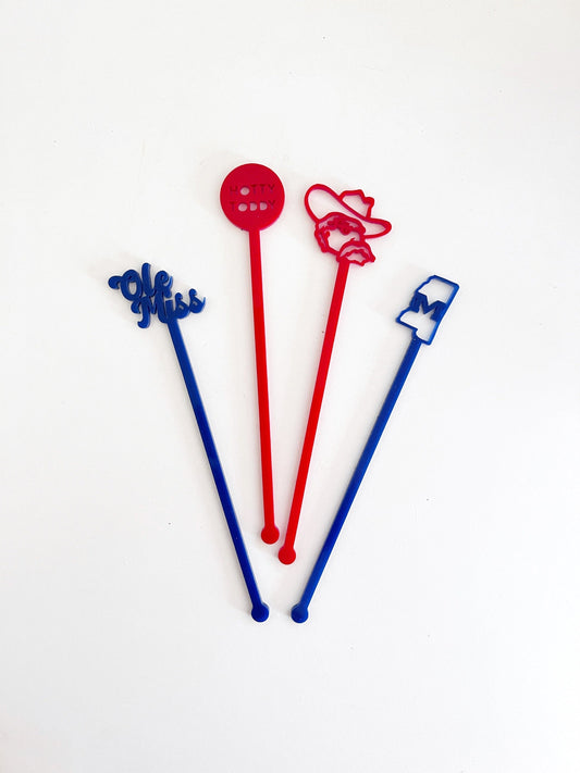 Ole Miss Stir Stick Set