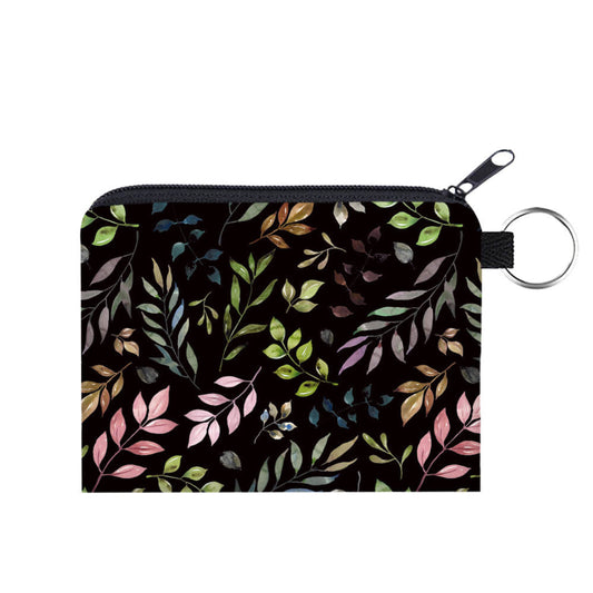 Mini Pouch - Floral Vines Black