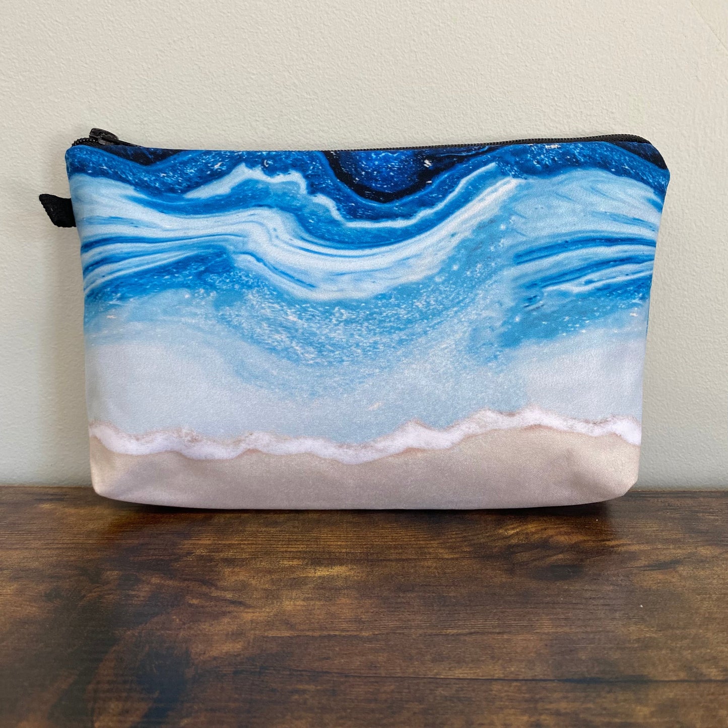 Pouch - Beach Blue Marble Waves