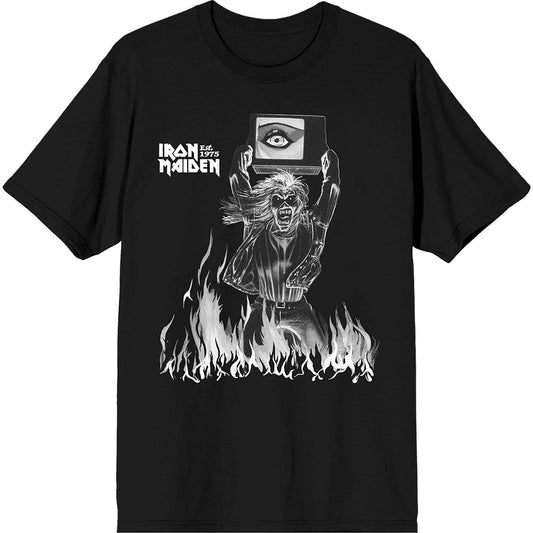 Iron Maiden Est. 1975 Holy Smoke Flames Crop [T-Shirt]