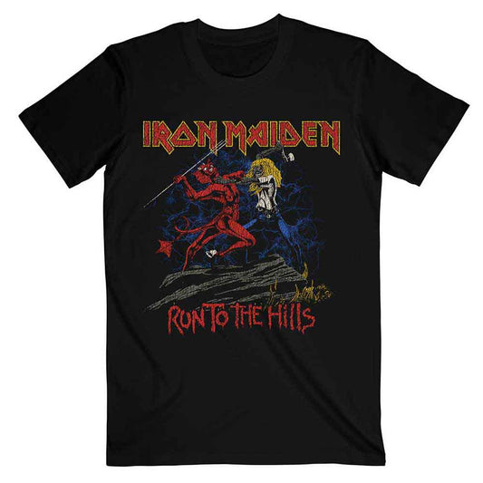 Iron Maiden Number Of The Beast Run To The Hills Distress [T-Shirt]