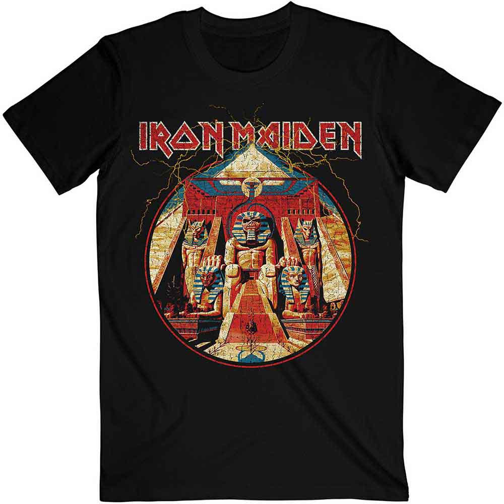 Iron Maiden Powerslave Lightning Circle [T-Shirt]