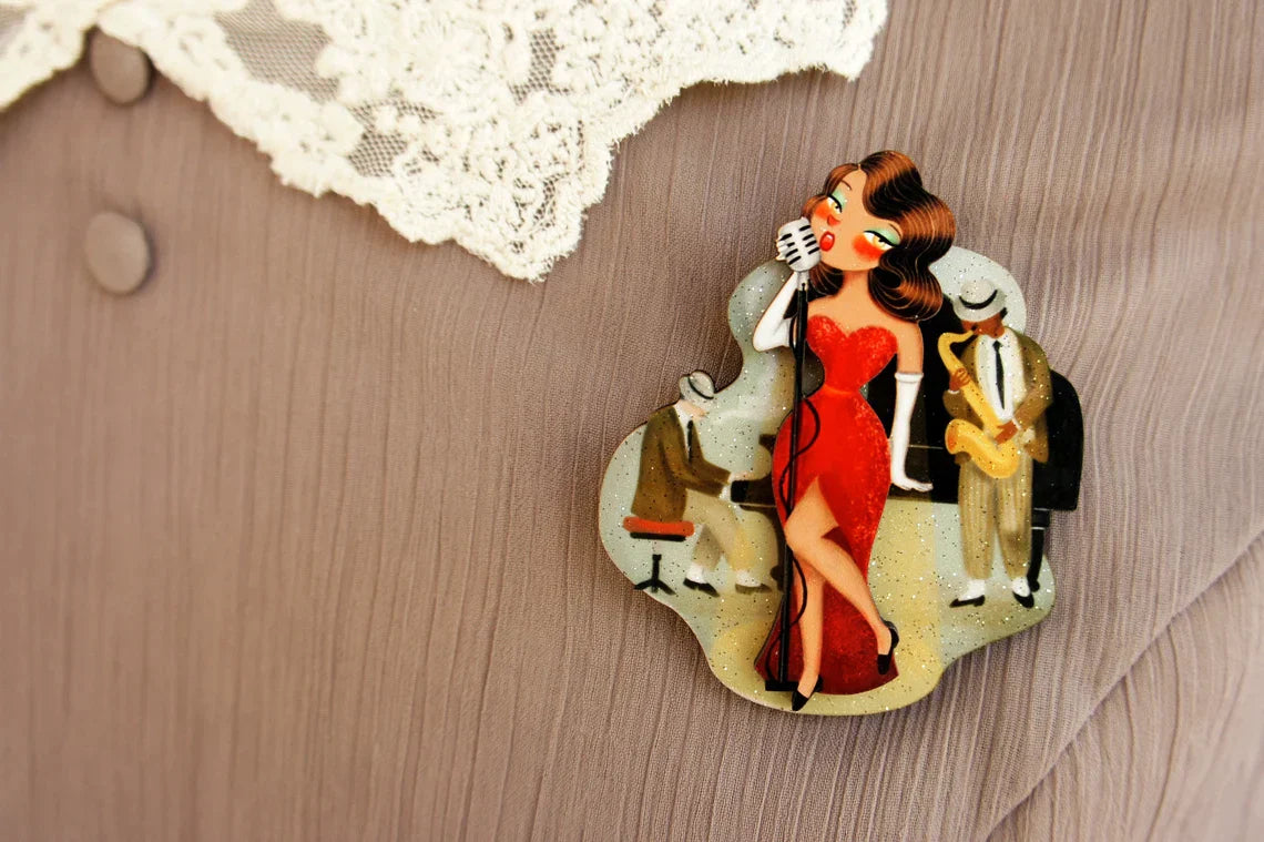 Jazz Concert Brooch by Laliblue