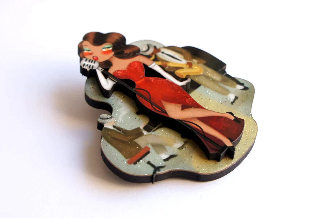 Jazz Concert Brooch by Laliblue
