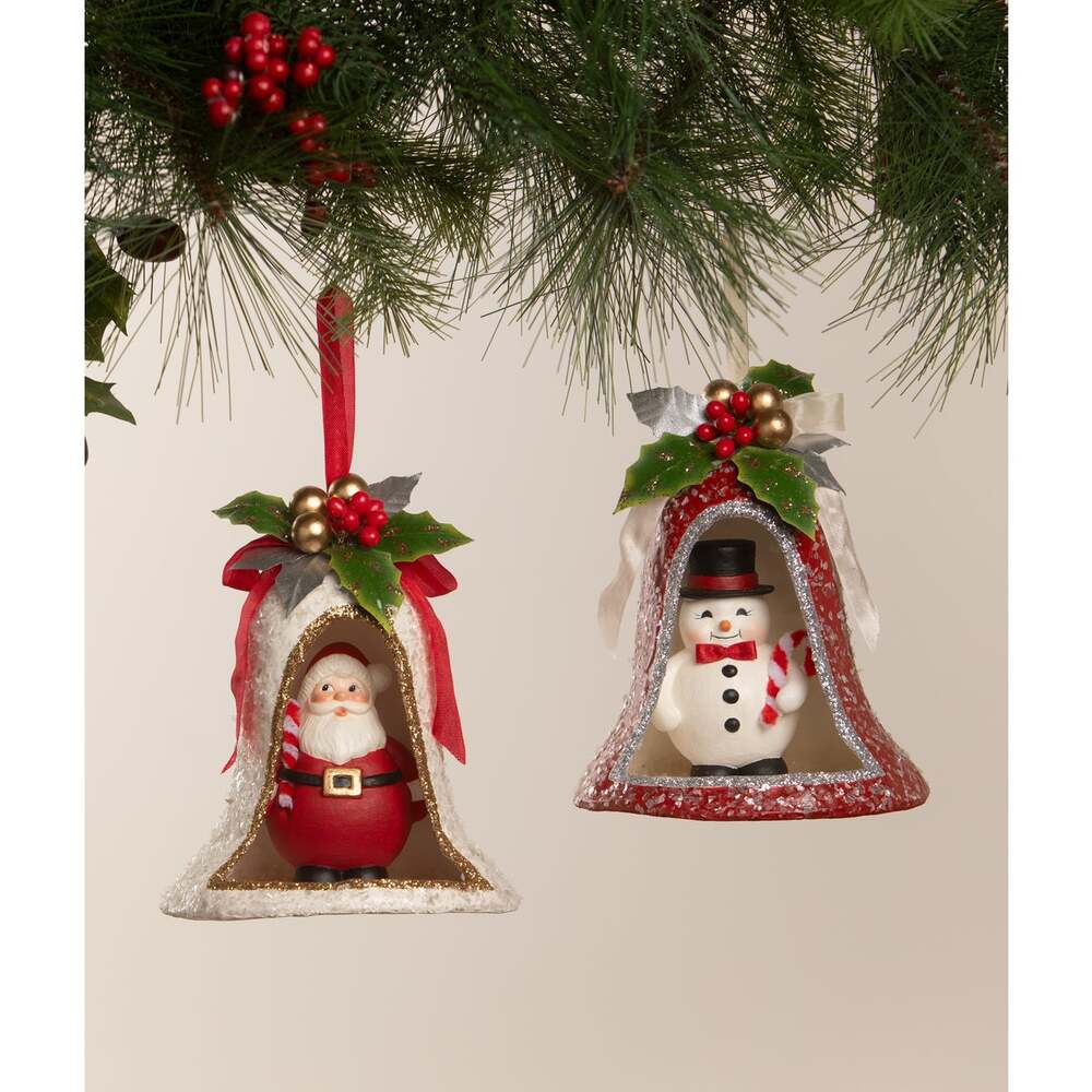 6" Kitschmas Santa in Bell by Bethany Lowe Designs