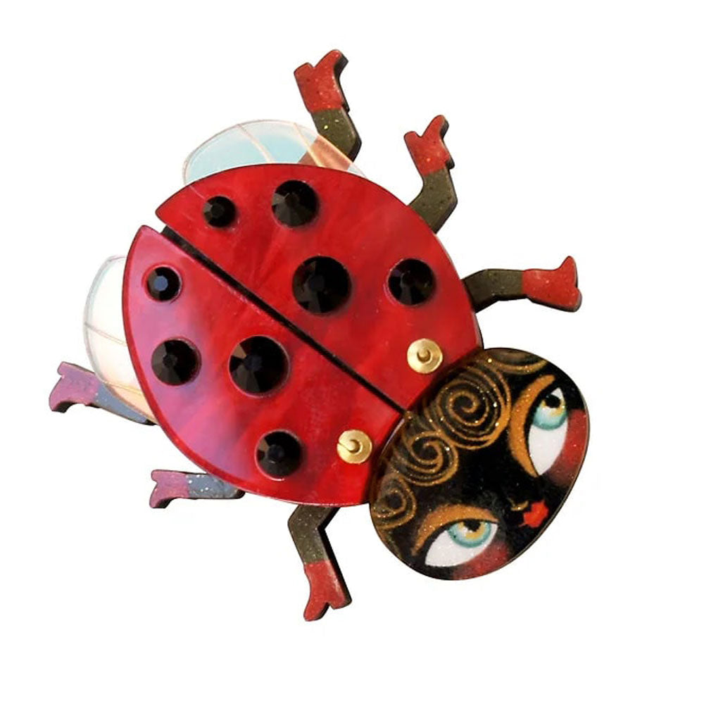 Ladybug Brooch by Laliblue