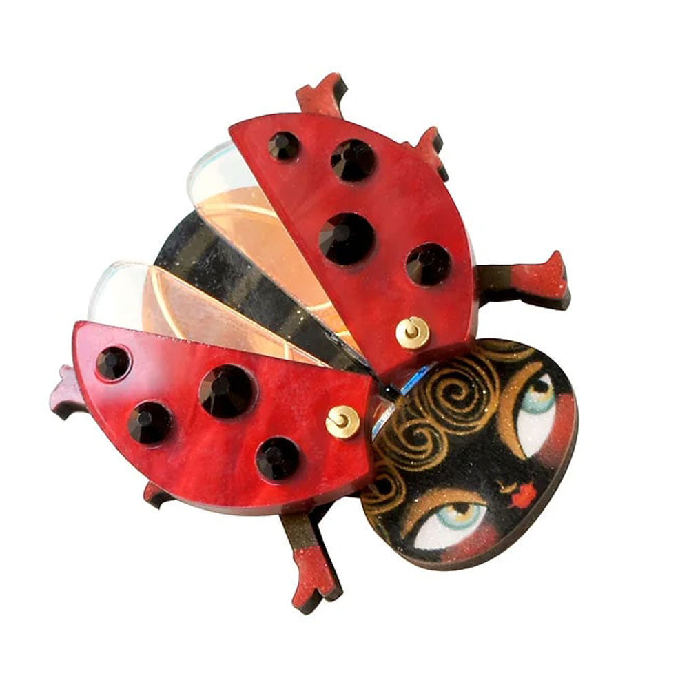 Ladybug Brooch by Laliblue