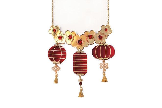 Lantern Party Necklace by Laliblue