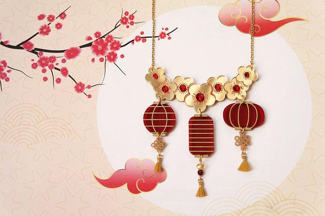 Lantern Party Necklace by Laliblue