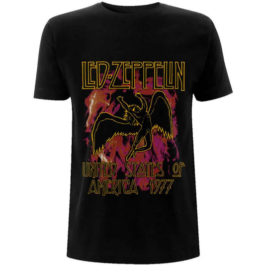 Led Zeppelin Black Flames [T-Shirt]
