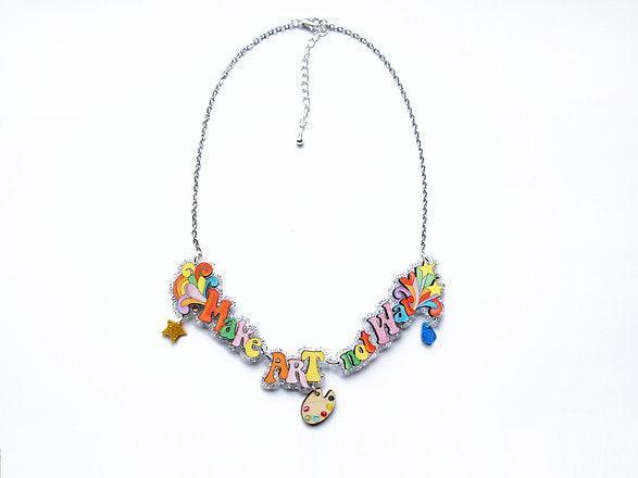 Make Art Not War Necklace by Laliblue