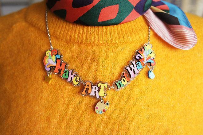 Make Art Not War Necklace by Laliblue