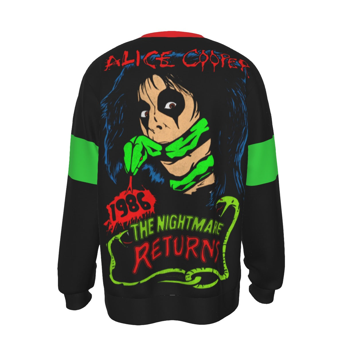MerchMoment Alice Cooper 1986 Nightmare All Over Print Sweatshirt [Apparel]