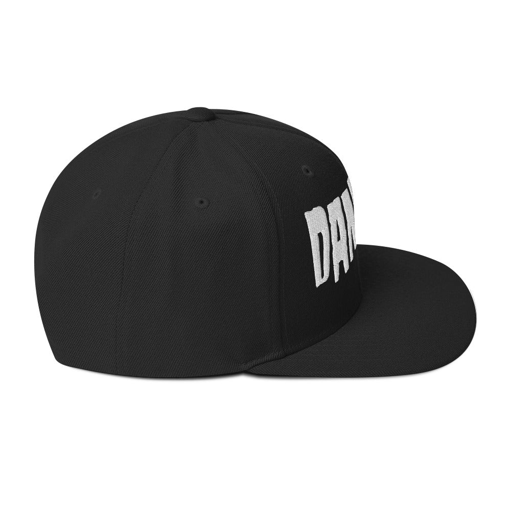 MerchMoment Danzig Classic Logo White Embroidered Snap Back Hat [Apparel]