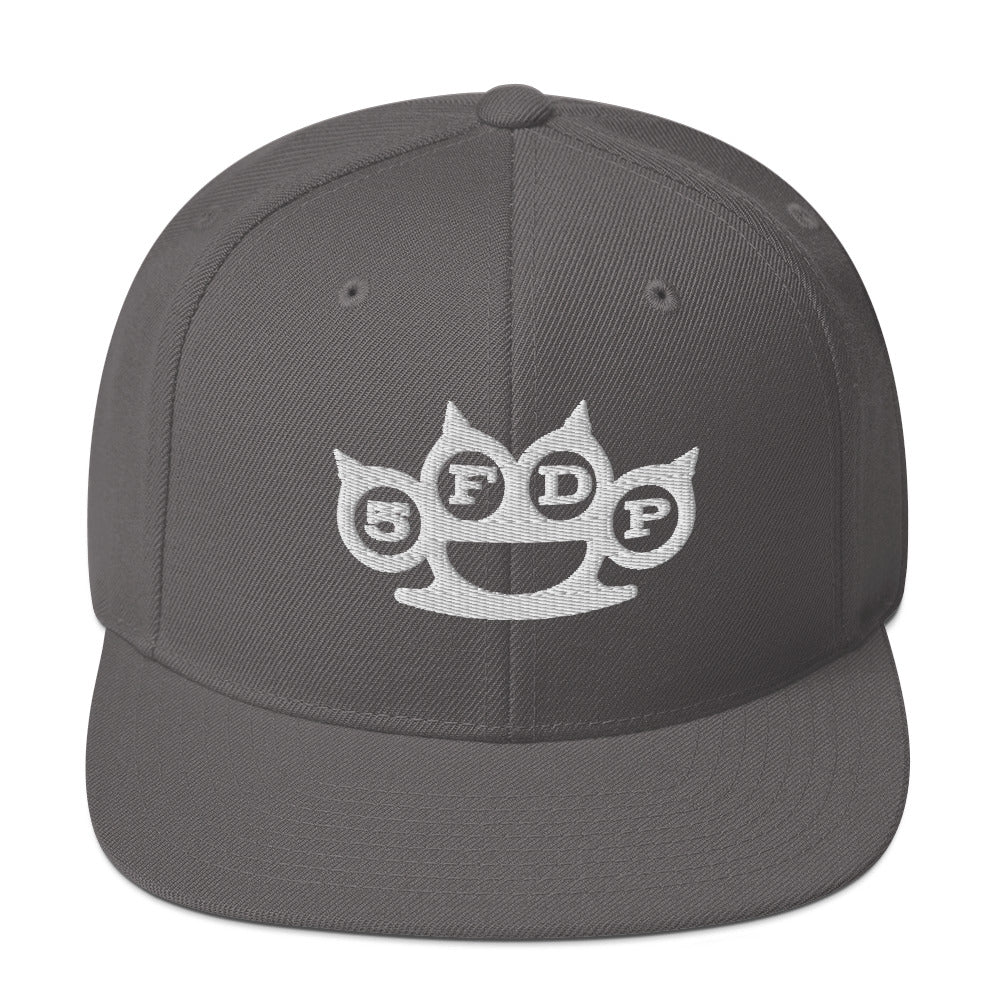 MerchMoment Five Finger Death Punch Grey Knuckles Embroidered Snapback Hat [Apparel]