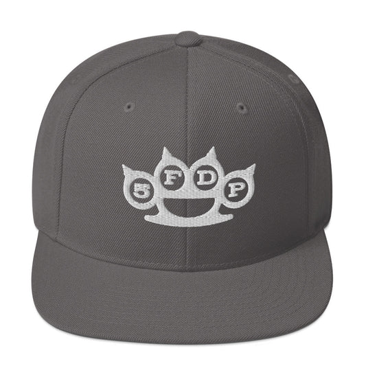 MerchMoment Five Finger Death Punch Grey Knuckles Embroidered Snapback Hat [Apparel]