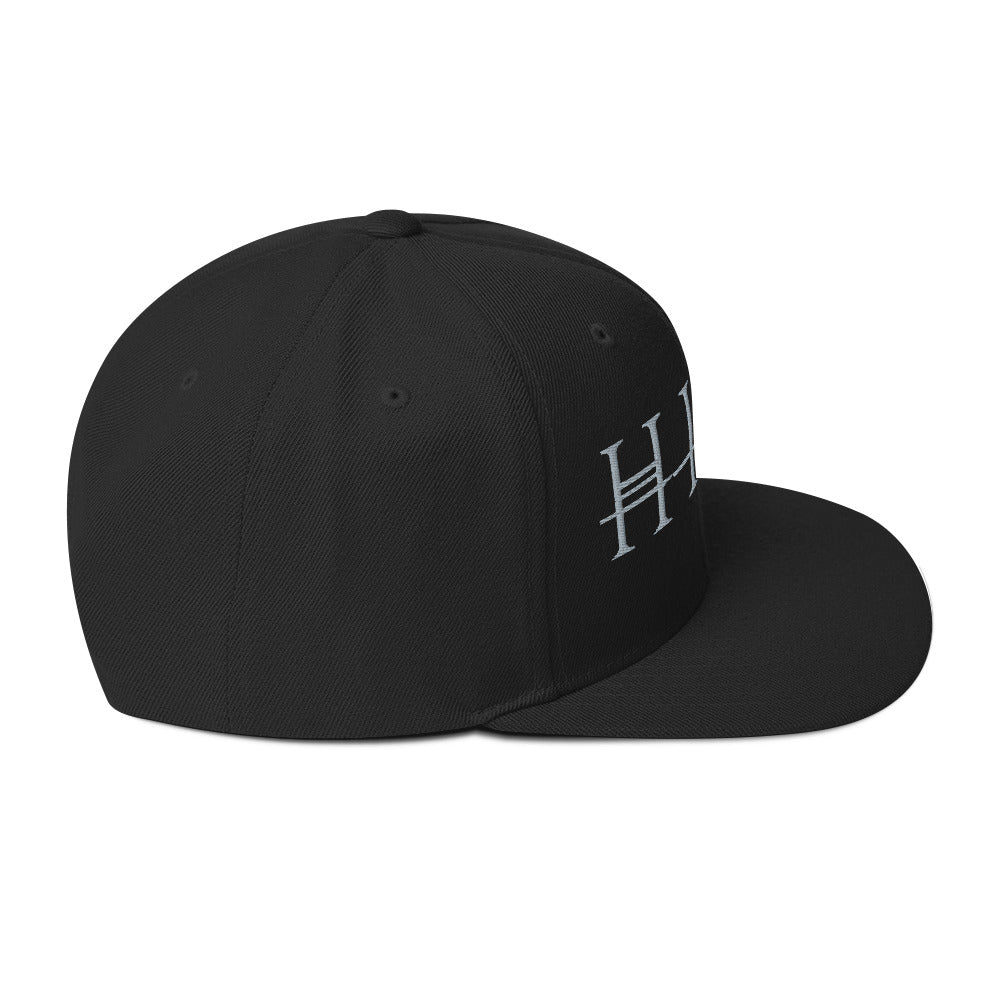 MerchMoment HIM Classic Logo Black Embroidered Snap Back Hat [Hat]