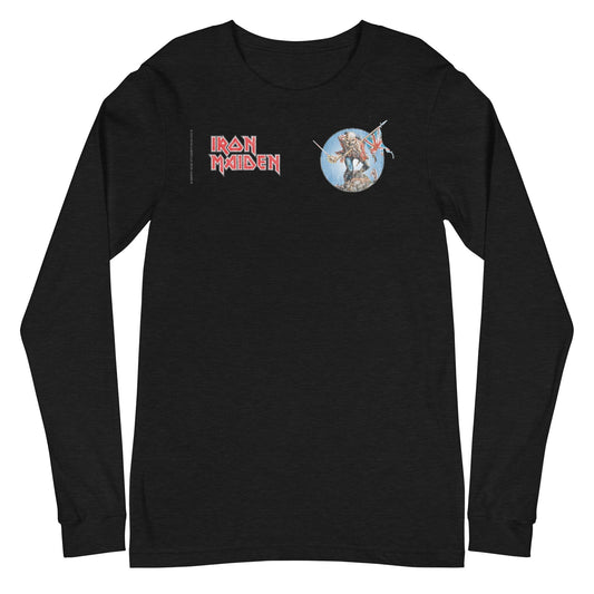 MerchMoment Iron Maiden - Logo Flag Long Sleeve T-Shirt [Apparel]