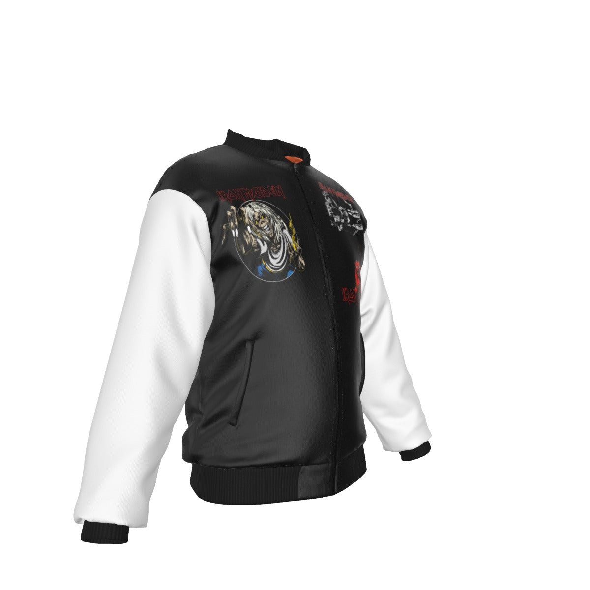 MerchMoment Iron Maiden Tres Logos Bomber Jacket