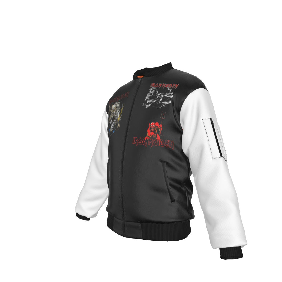 MerchMoment Iron Maiden Tres Logos Bomber Jacket