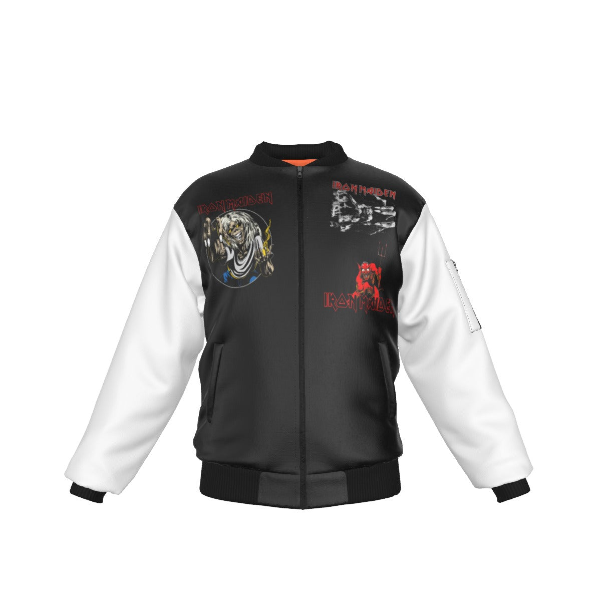 MerchMoment Iron Maiden Tres Logos Bomber Jacket
