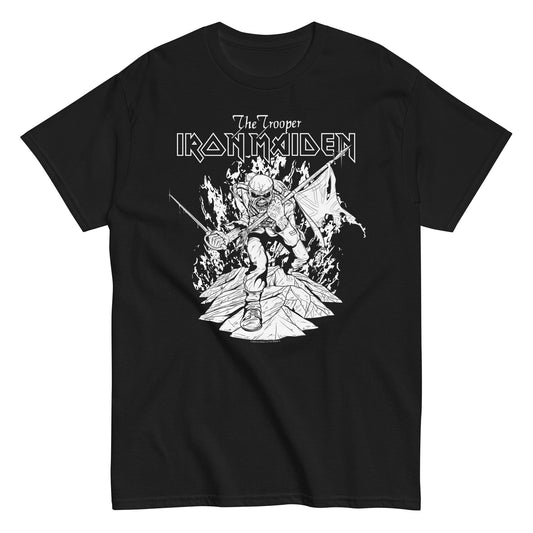 MerchMoment Iron Maiden - Trooper Black and White T-Shirt [Apparel]