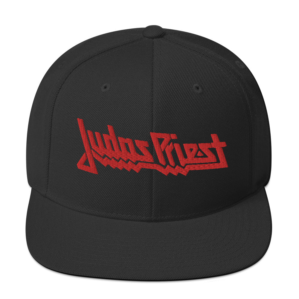 MerchMoment Judas Priest Red Logo Embroidered Snapback Hat [Apparel]