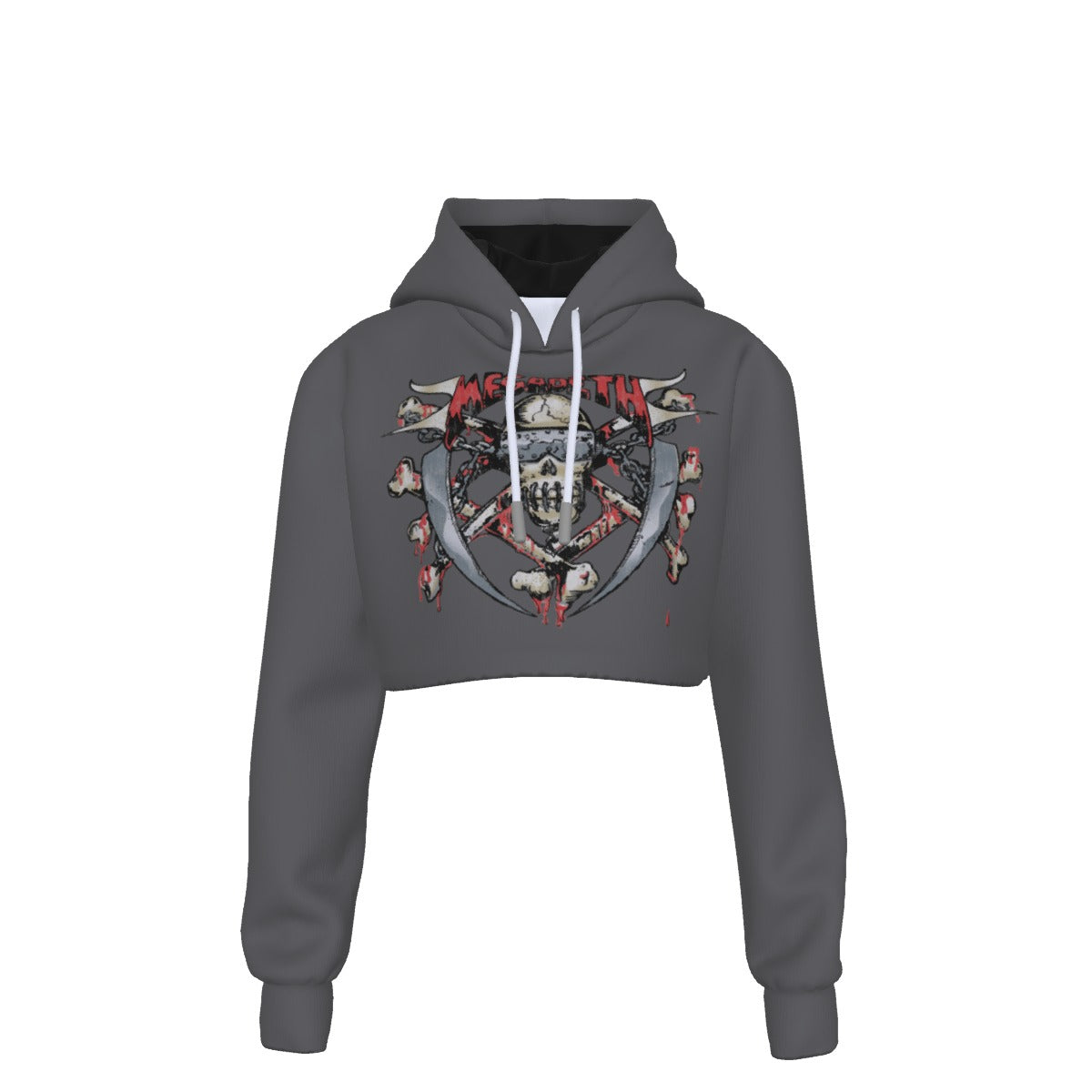 MerchMoment Megadeth Vintage Blades Women's Cropped Hoodie [Apparel]