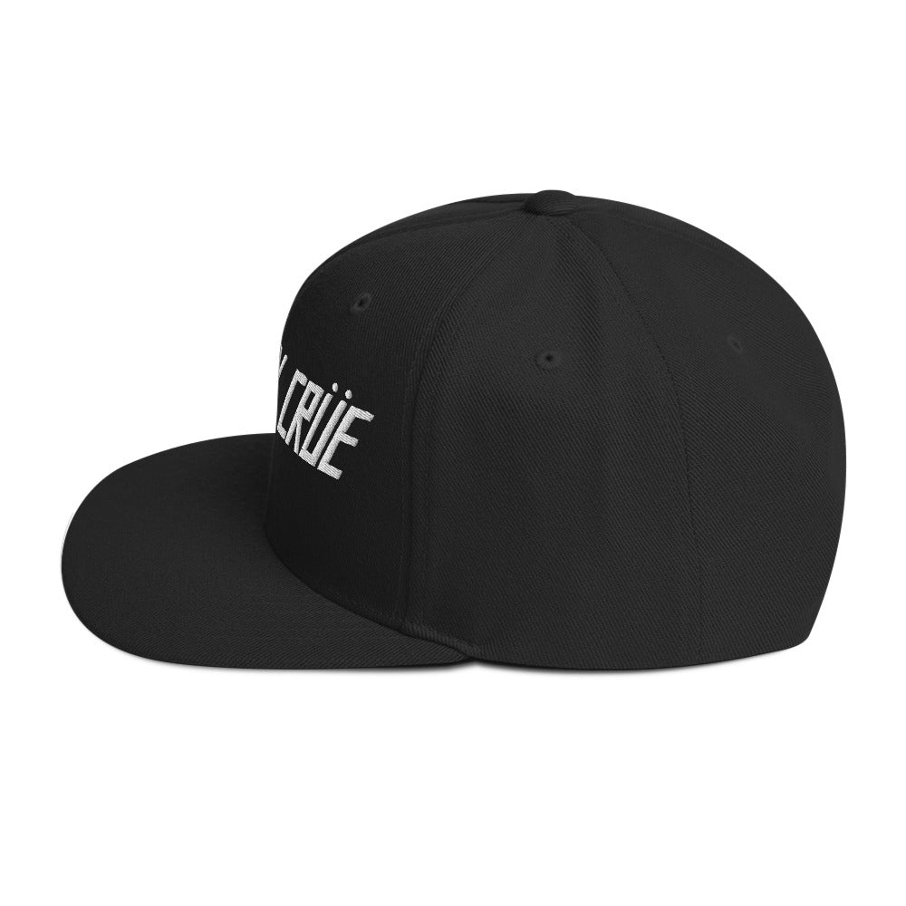 MerchMoment Motley Crue Classic Logo Black Embroidered Snap Back Hat [Apparel]