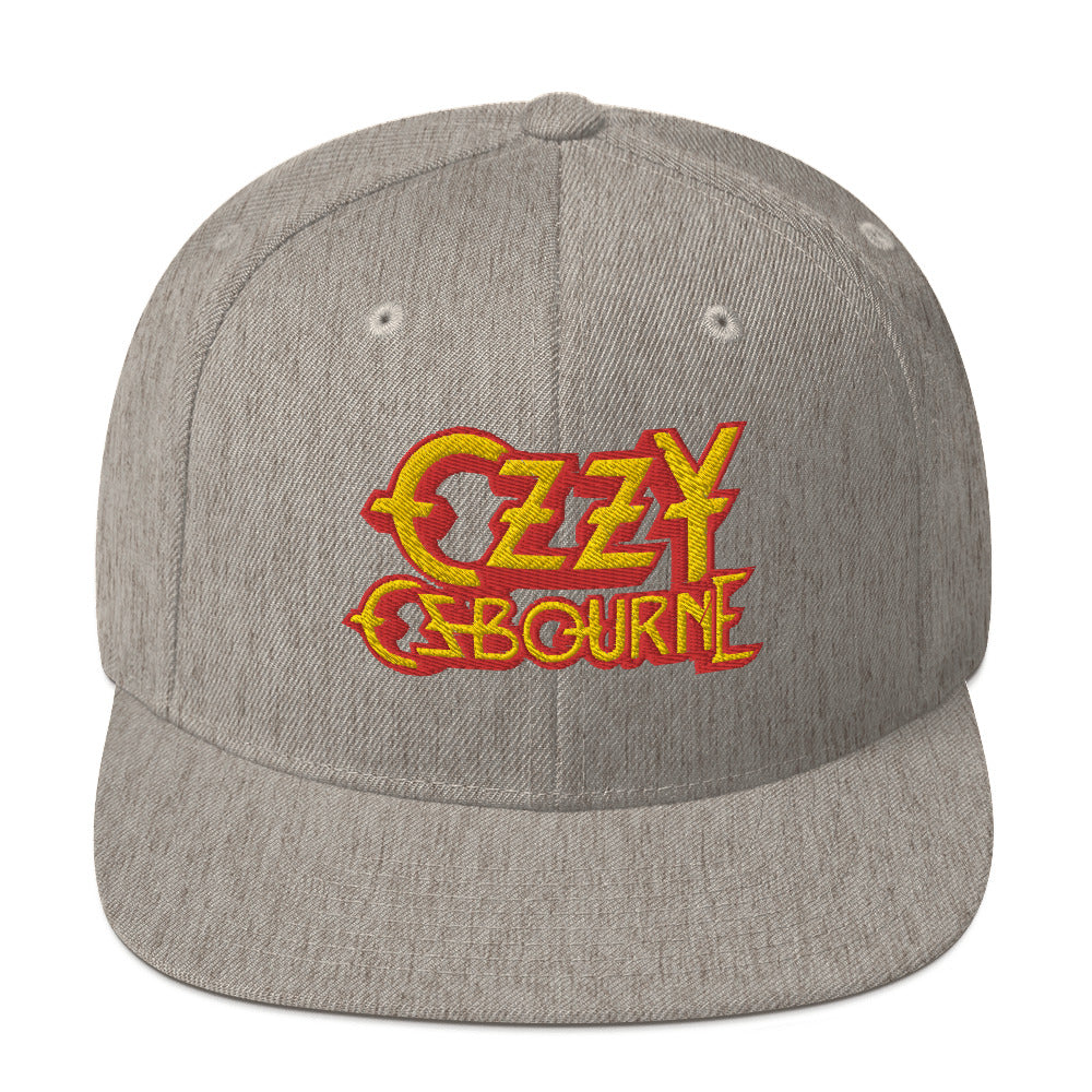 MerchMoment Ozzy Osborne Grey Embroidered Snapback Hat [Apparel]