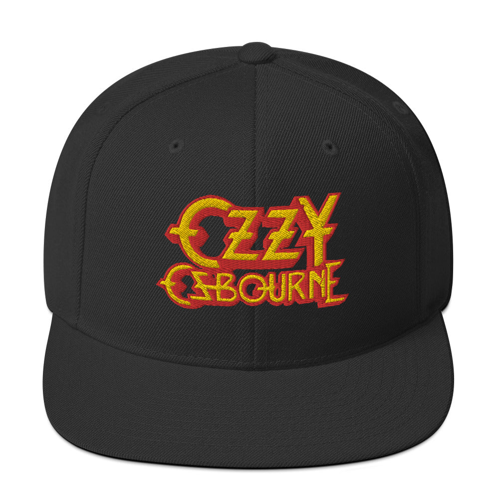 MerchMoment Ozzy Osbourne Black Embroidered Snapback Hat [Apparel]