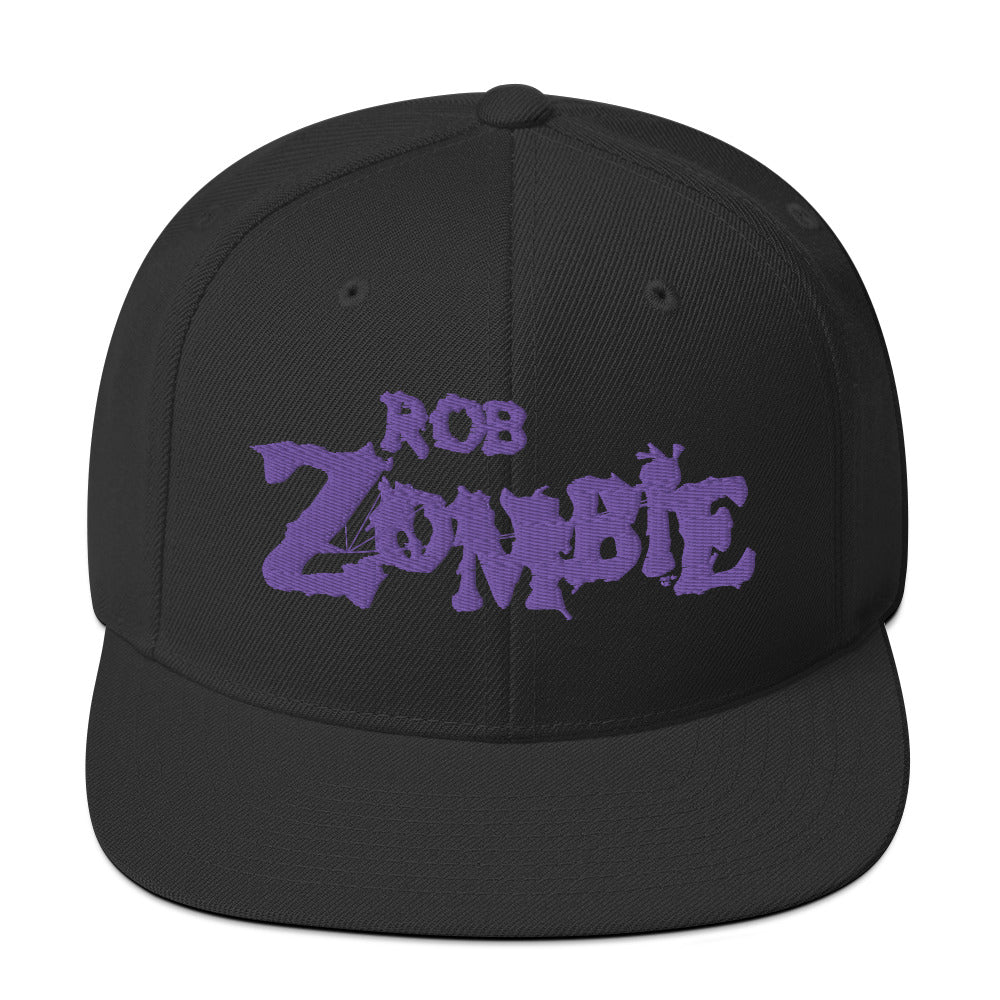 MerchMoment Rob Zombie Purple Logo Embroidered Snapback Hat [Apparel]