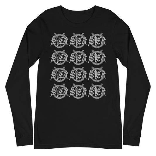 MerchMoment Slayer - Repeat Logo Long Sleeve T-Shirt [Apparel]