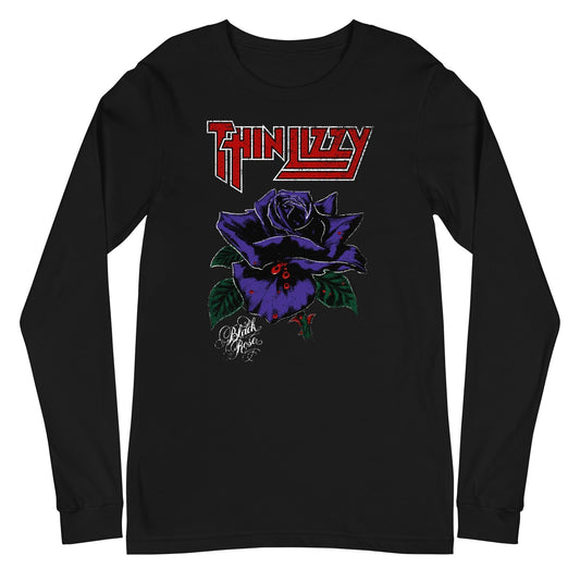 MerchMoment Thin Lizzy - Purple Rose Long Sleeve T-Shirt [Apparel]
