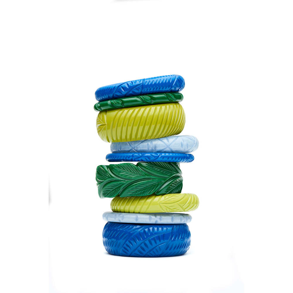 Midi Chartreuse Fakelite Medium Bangle by Splendette