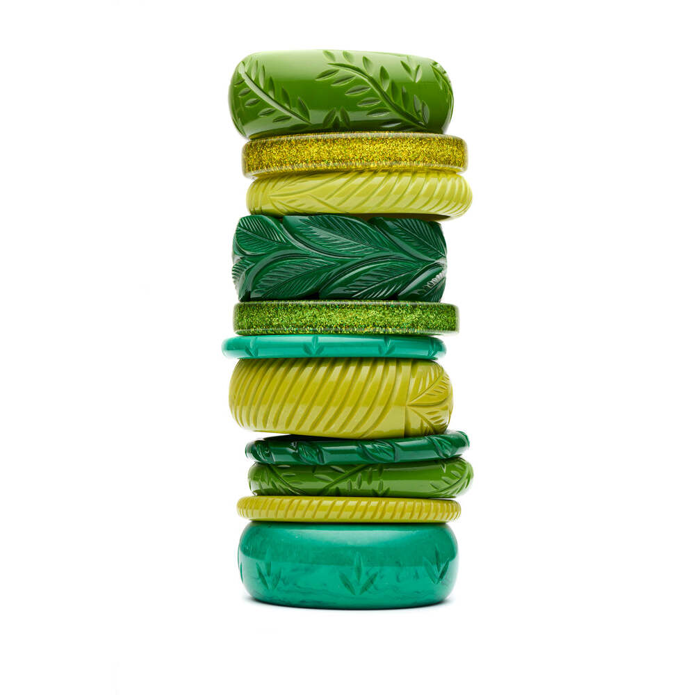 Midi Chartreuse Fakelite Medium Bangle by Splendette