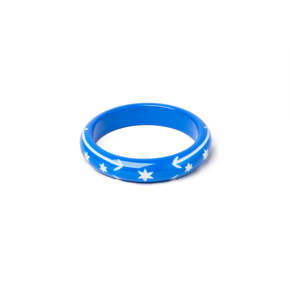 Midi Denim Blue Bangle by Splendette - MEDIUM