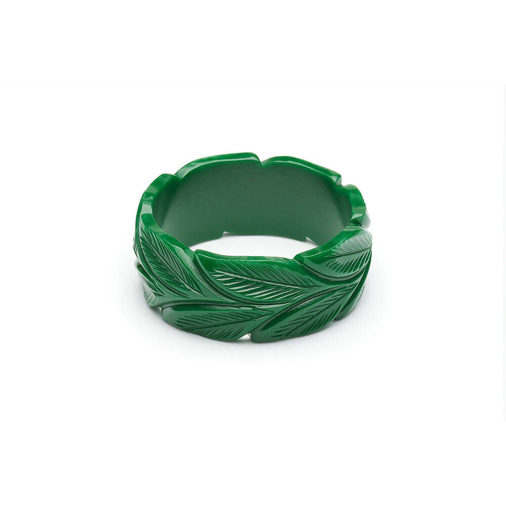 Midi Forest Heavy Carve Fakelite Medium Bangle by Splendette