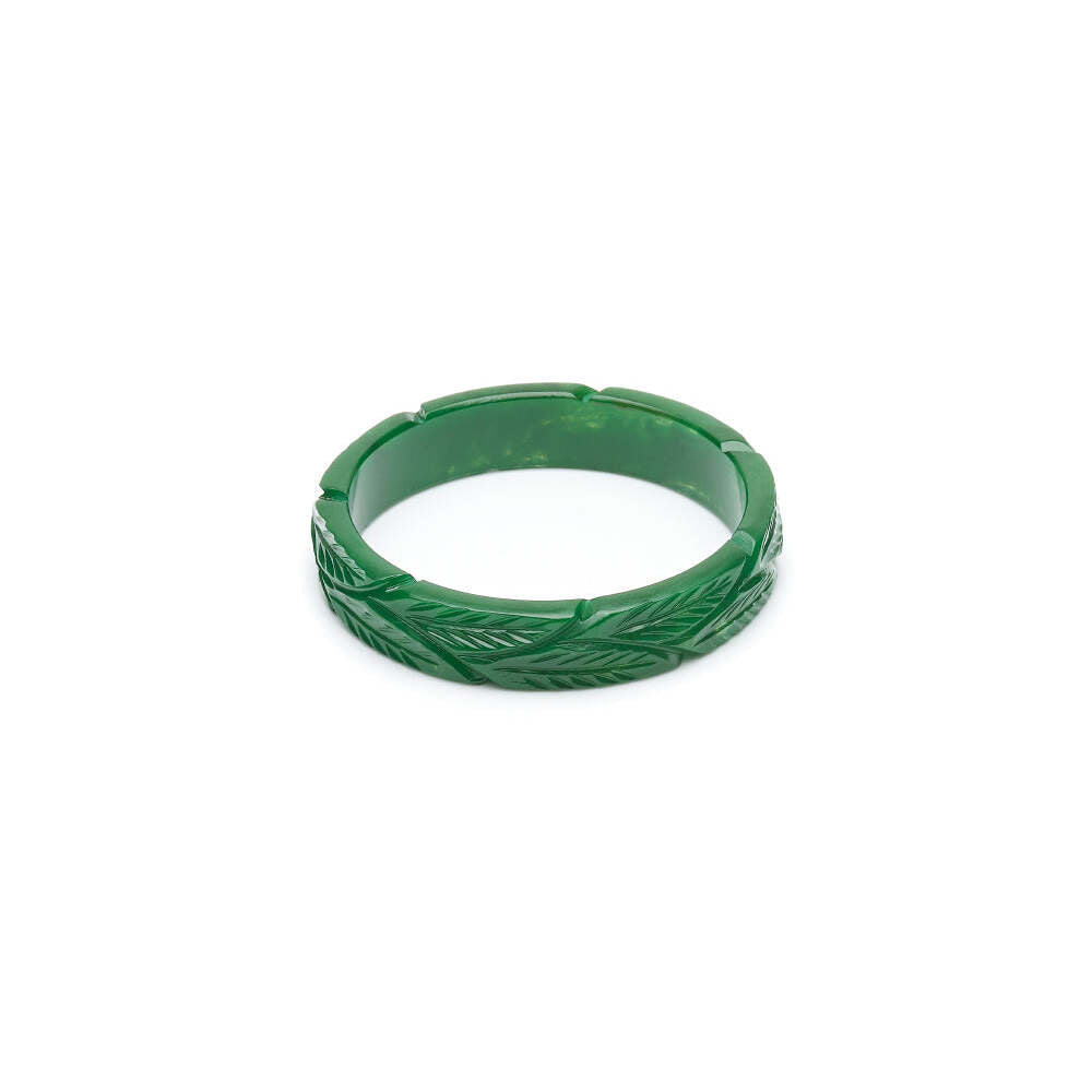 Midi Forest Heavy Carve Fakelite Medium Bangle by Splendette
