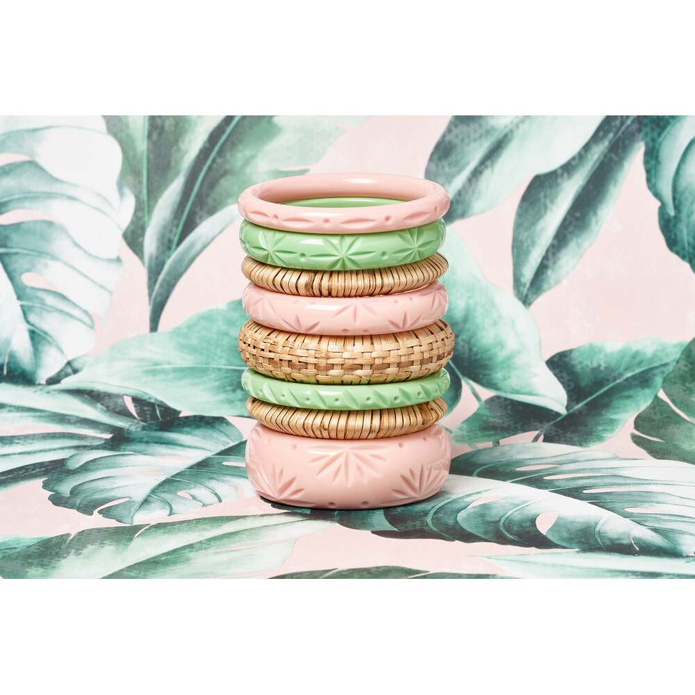 Midi Shell Heavy Carve Medium Bangle by Splendette