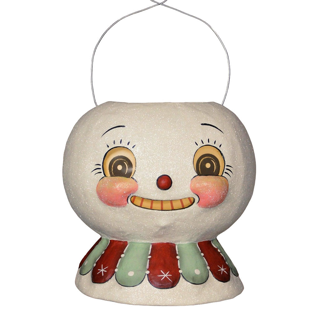 Minty Beau Snow Glow Lantern Bucket by Johanna Parker for Bethany Lowe Designs
