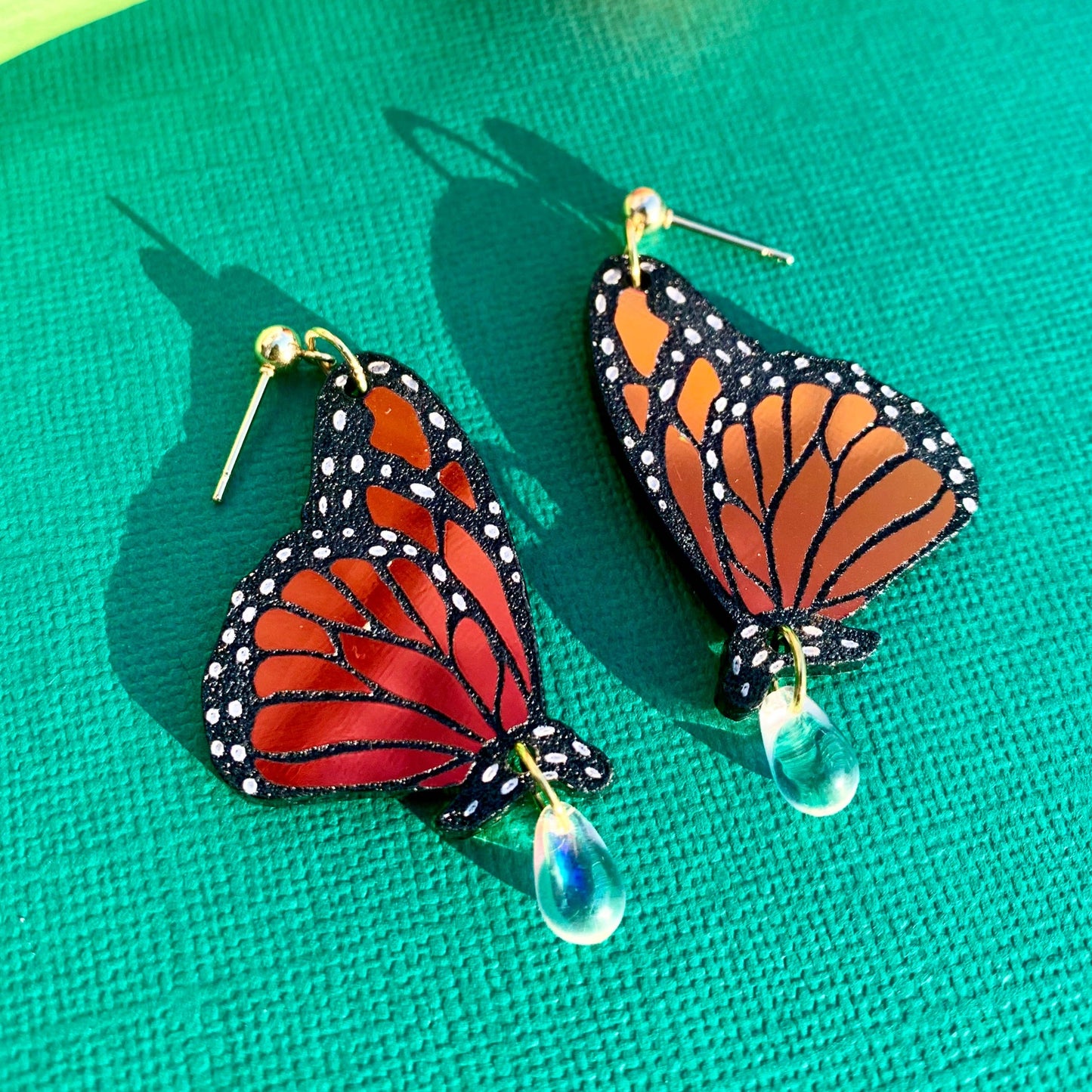 Garden Queen Acrylic Monarch Earrings