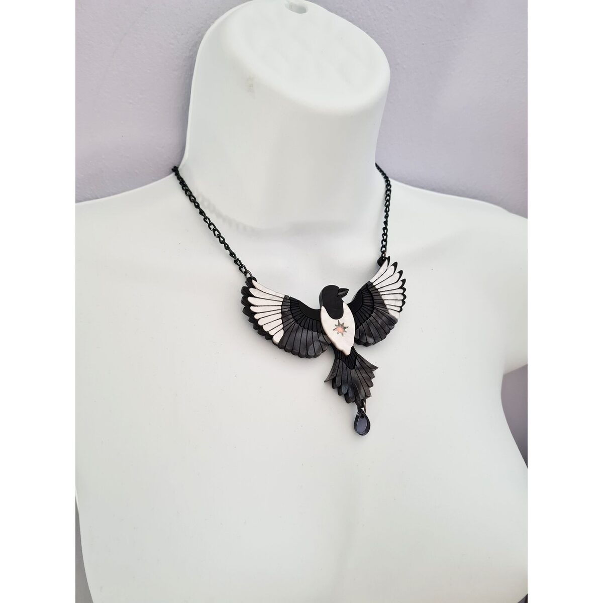 Mystic Magpie Brooch by Cherryloco