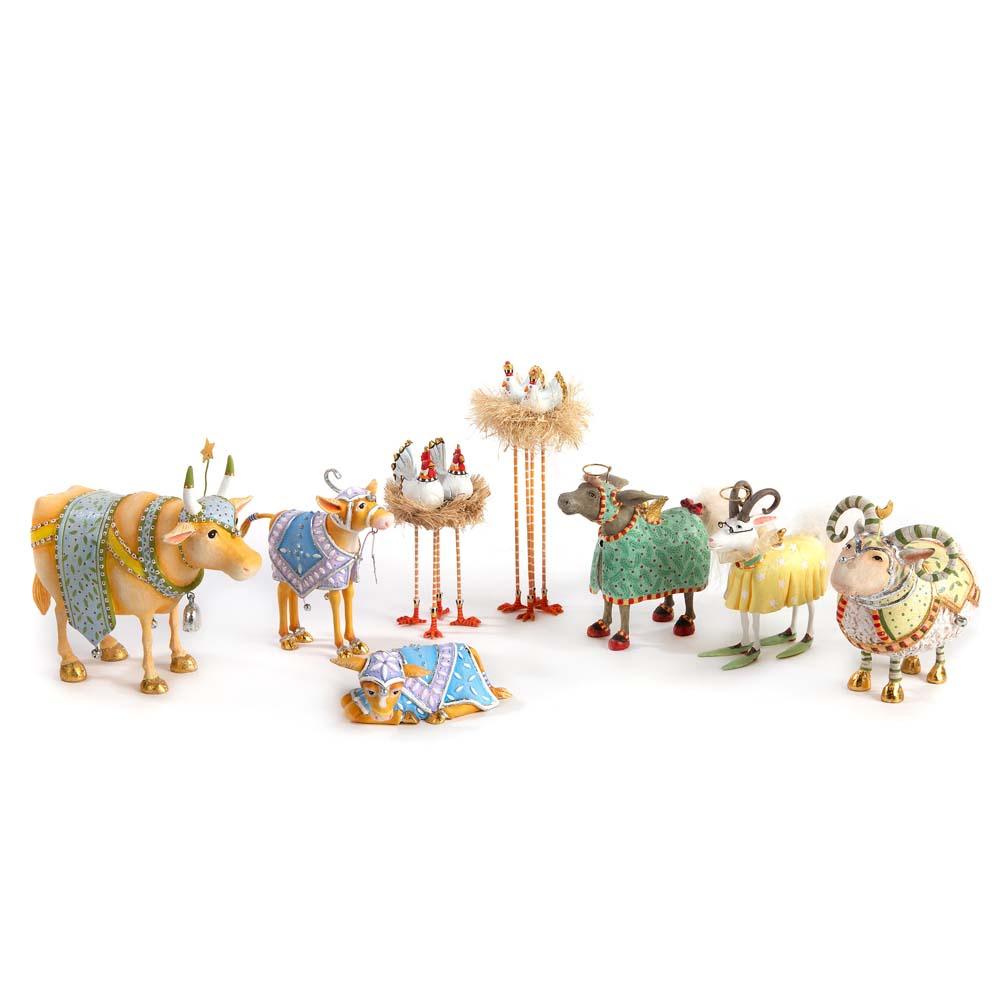 Nativity Chicken & Dove Figures by Patience Brewster